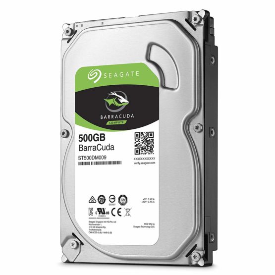 Seagate Barracuda - 500GB internal hard drive (7200 rpm, SATA3) silver color,ST500DM009