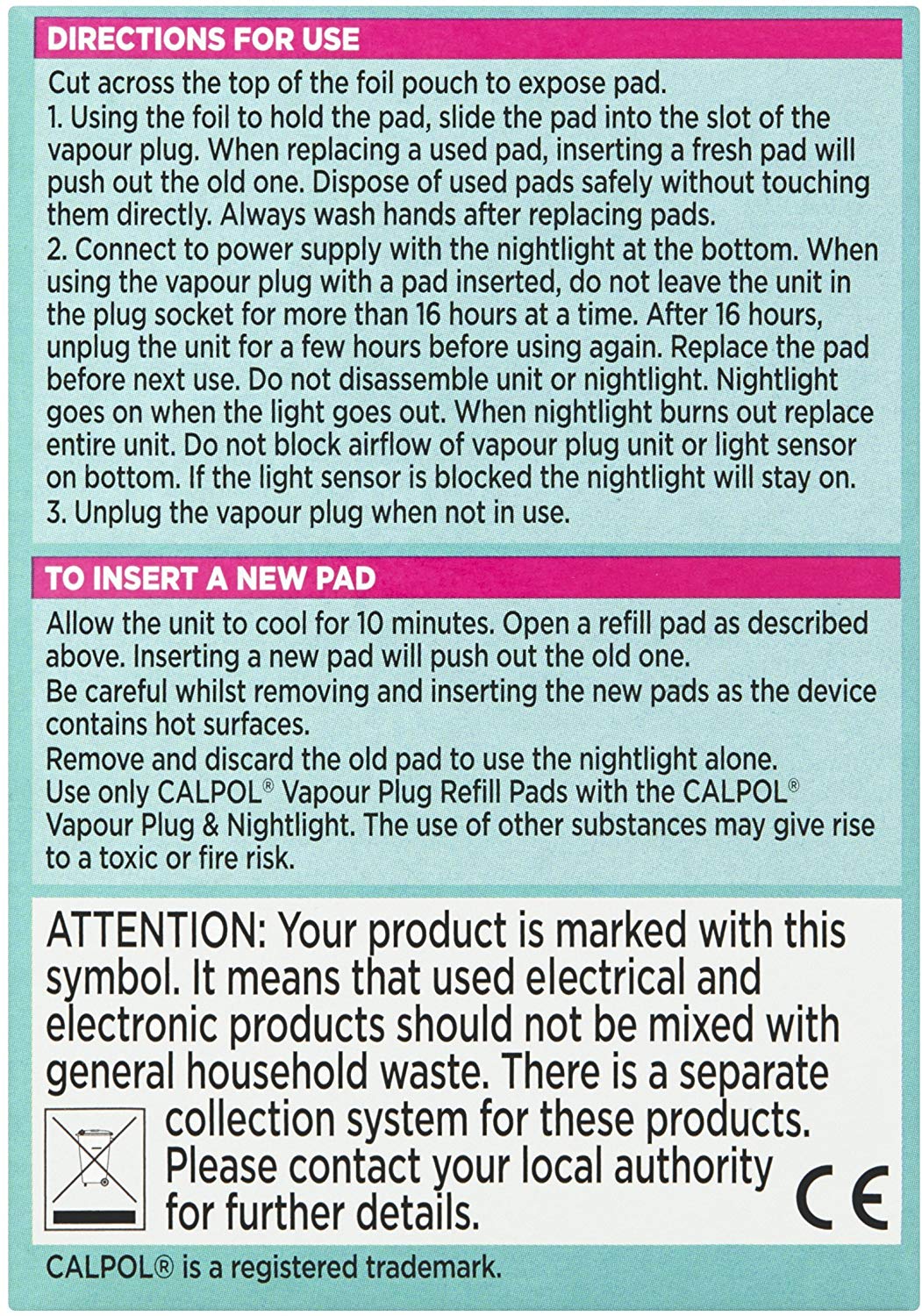Calpol Vapour Plug Nightlight Lavender Chamomile 3+ Months, 3 Refills (Blue Light Version), New - Image 2