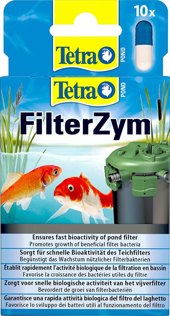 Tetra Pond FilterZym Bacteria Supplement, Ensures Immediate Bioactivity of Pond Filter, 10 Capsules