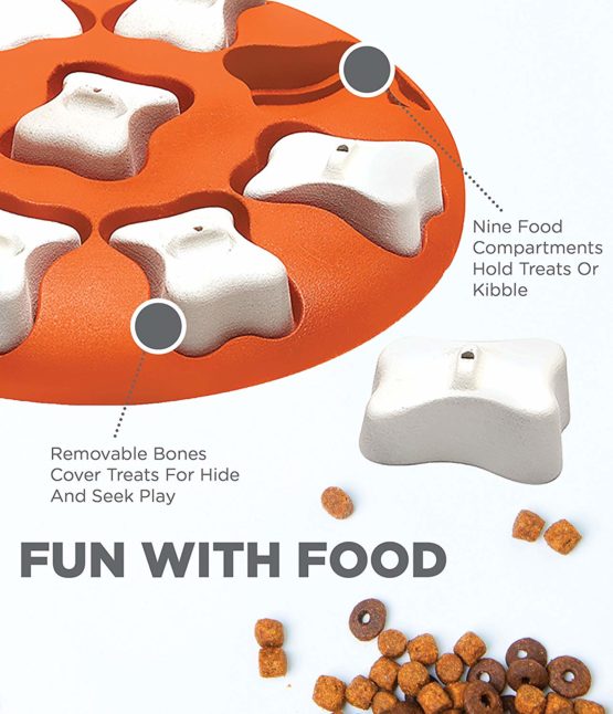Nina Ottosson by Outward Hound Dog Smart Orange Interactive Treat Puzzle Dog Toy - Image 2