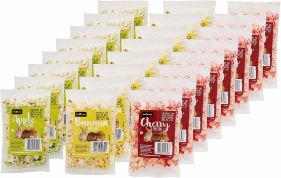 Little Friends Banana/Cherry/Apple Assorted Animal Popcorn, Small, Pack of 24 - Image 3