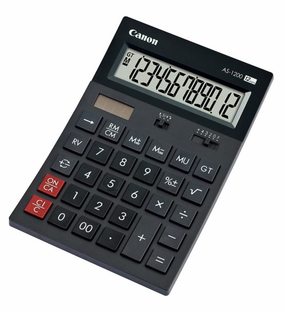 Canon AS-1200 Calculator Desktop Battery/Solar Mark-up 12 Digit 3 Memory Keys Dark Grey Ref 4599B001AA - Image 3