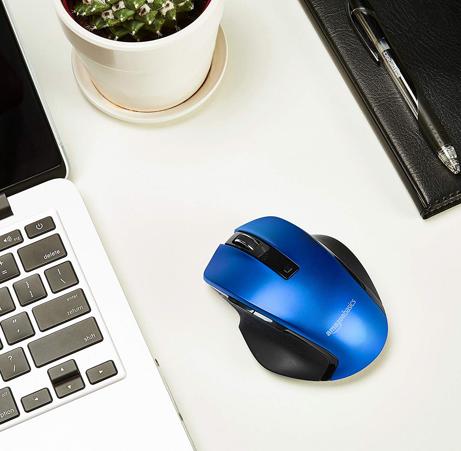 Amazon Basics Compact Ergonomic Wireless Mouse with Fast Scrolling ...