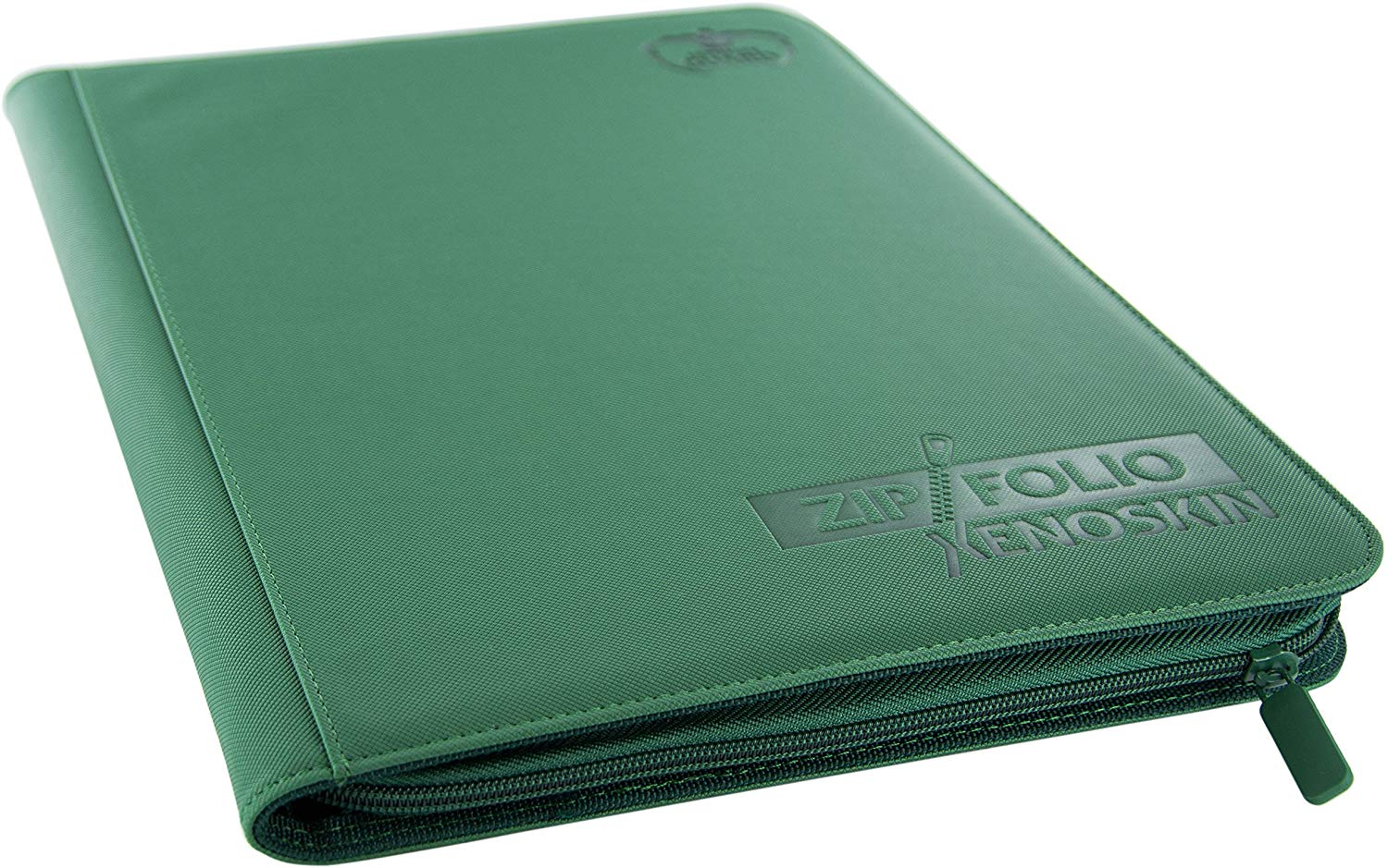 Ultimate Guard Zipfolio 360-18-Pocket XenoSkin Green, 8.5 x 11 inches