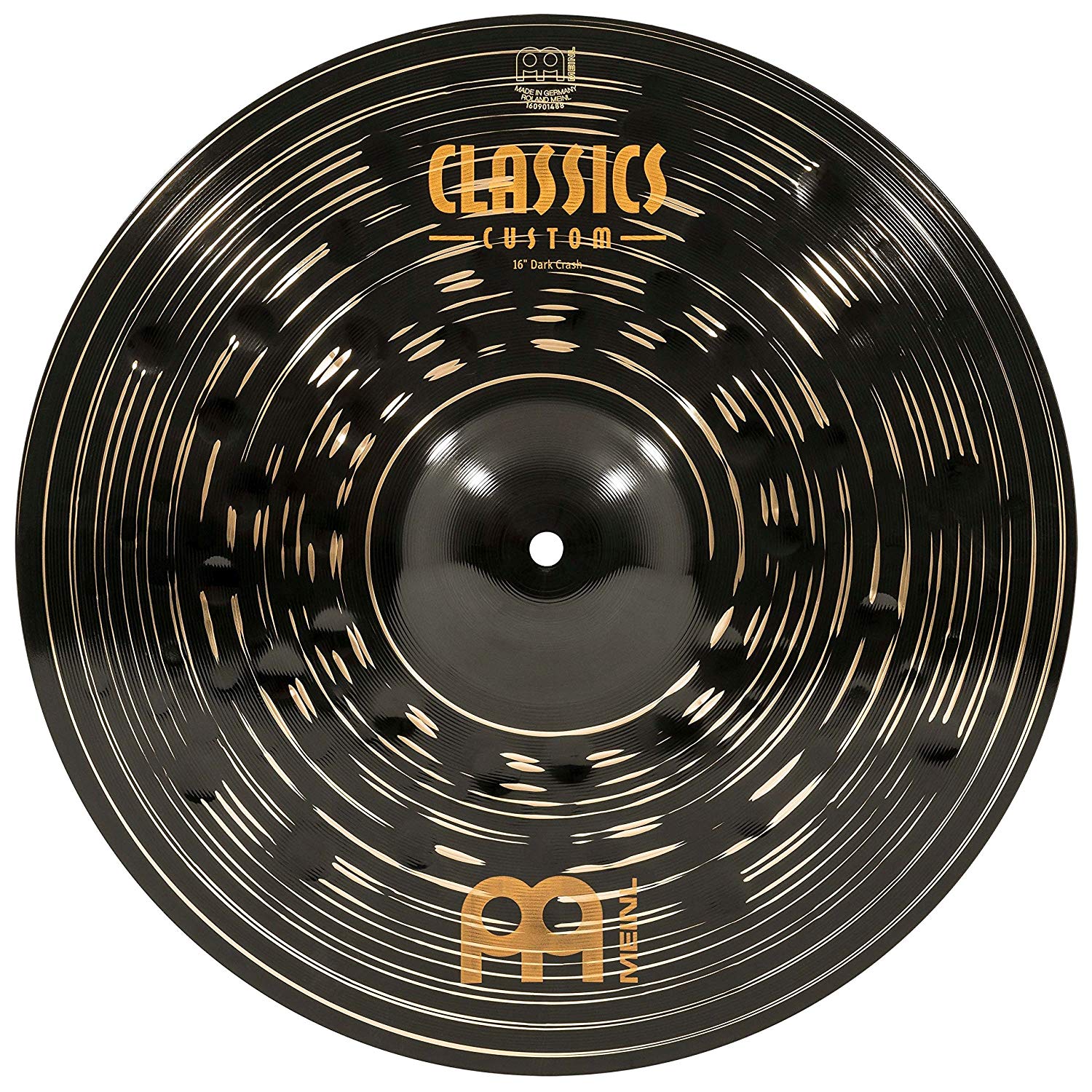 Meinl Cymbals Classics Custom Dark Crash Cymbal 16 inch (Video) for Drum Set (40,64cm) B12 Bronze, Dark Finish