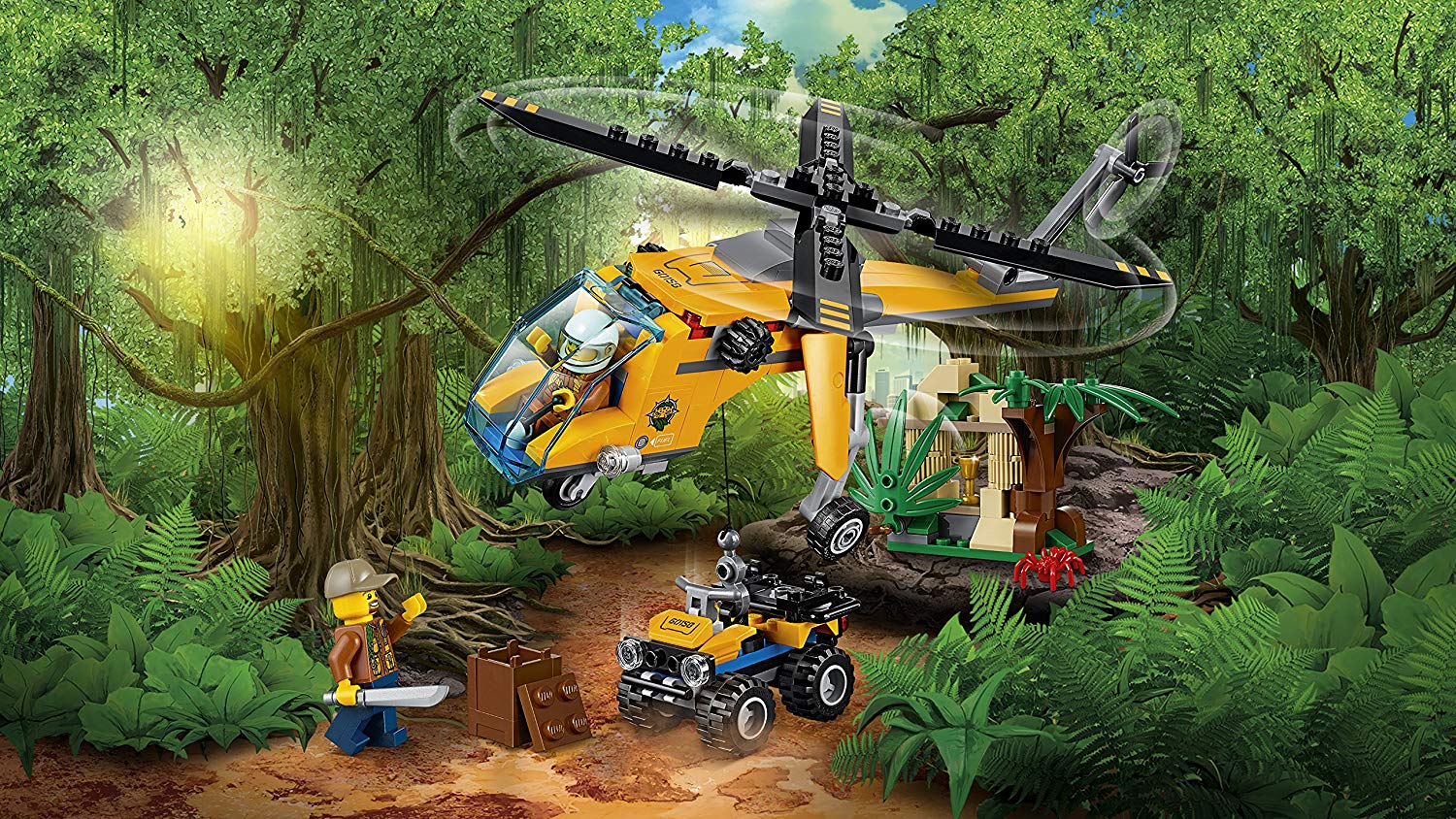 LEGO UK 60158 "Jungle Cargo Helicopter Construction Toy, Multicoloured - Image 3
