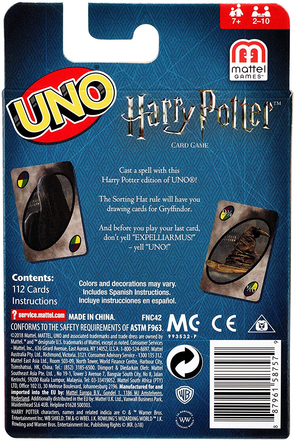Mattel Games UNO Harry Potter Card Game for Kids Adults & Parties, Collectible Deck Based on Popular Series for 2 to 10 Players, FNC42 - Image 4