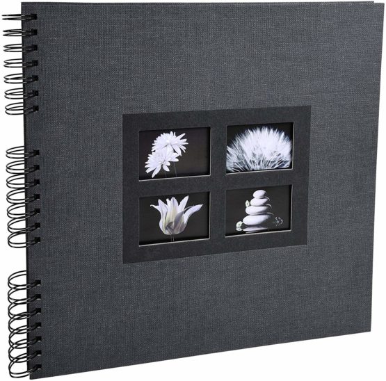 Exacompta 16841E Passion Wire Bound Photo Album, 32 x 32cm , 60 Black Thick Card Pages, Black Cover, Holds Up to 360 Photos and Comes in A Clear Display Box - Image 2