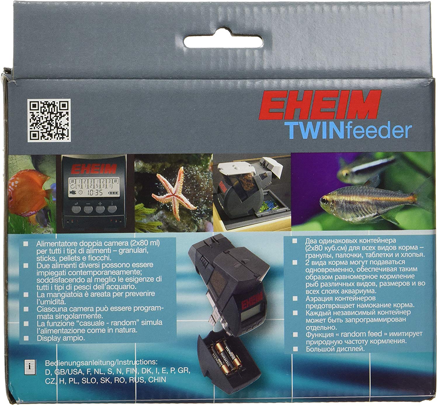 Eheim Automatic Battery Twin Fish Feeding Unit, Grey, 1 Stück (1er Pack) - Image 3