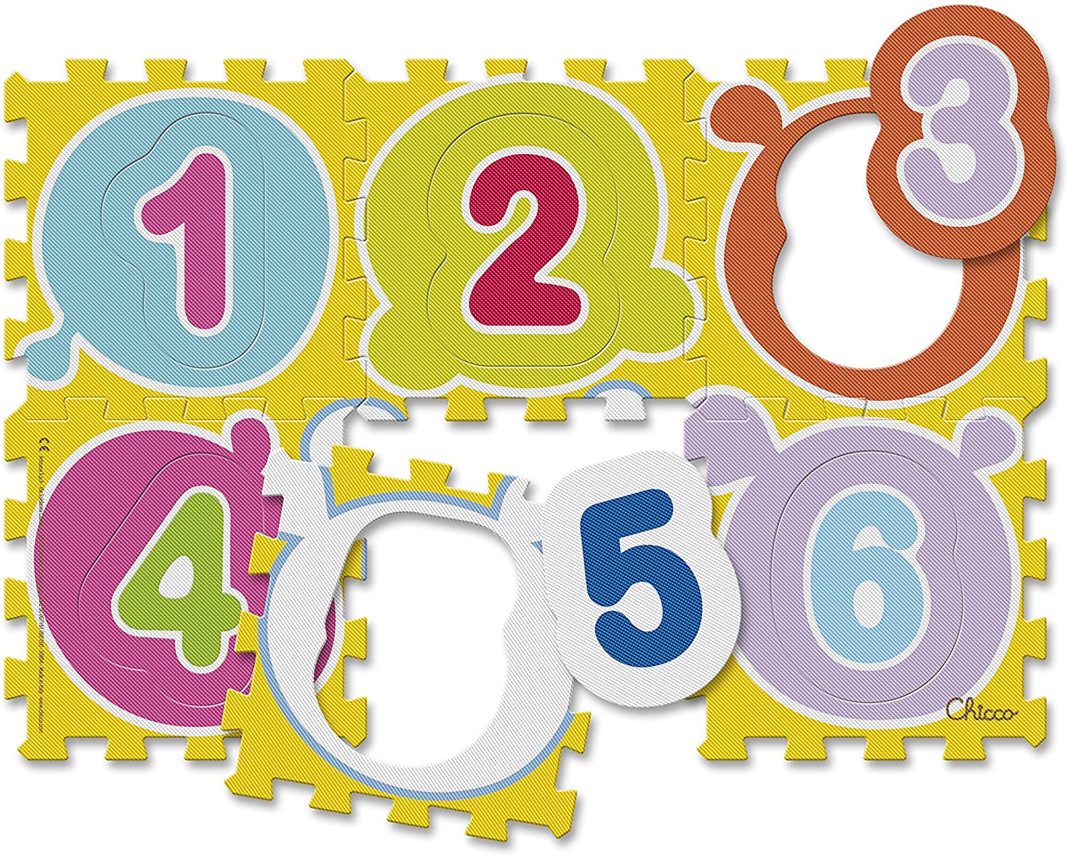chicco Numbers Puzzle Mat, 6 Piece
