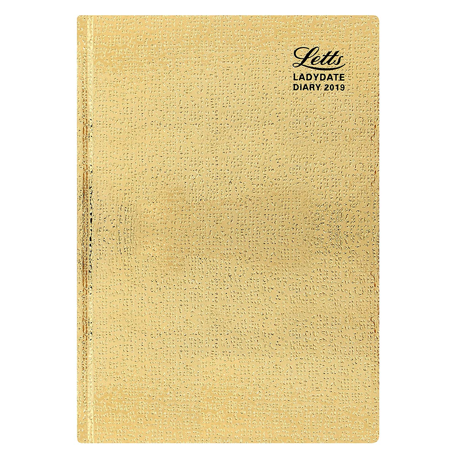 Letts 19-TLADYDESKP A5 Week to View Ladydate Gold 2019 Diary