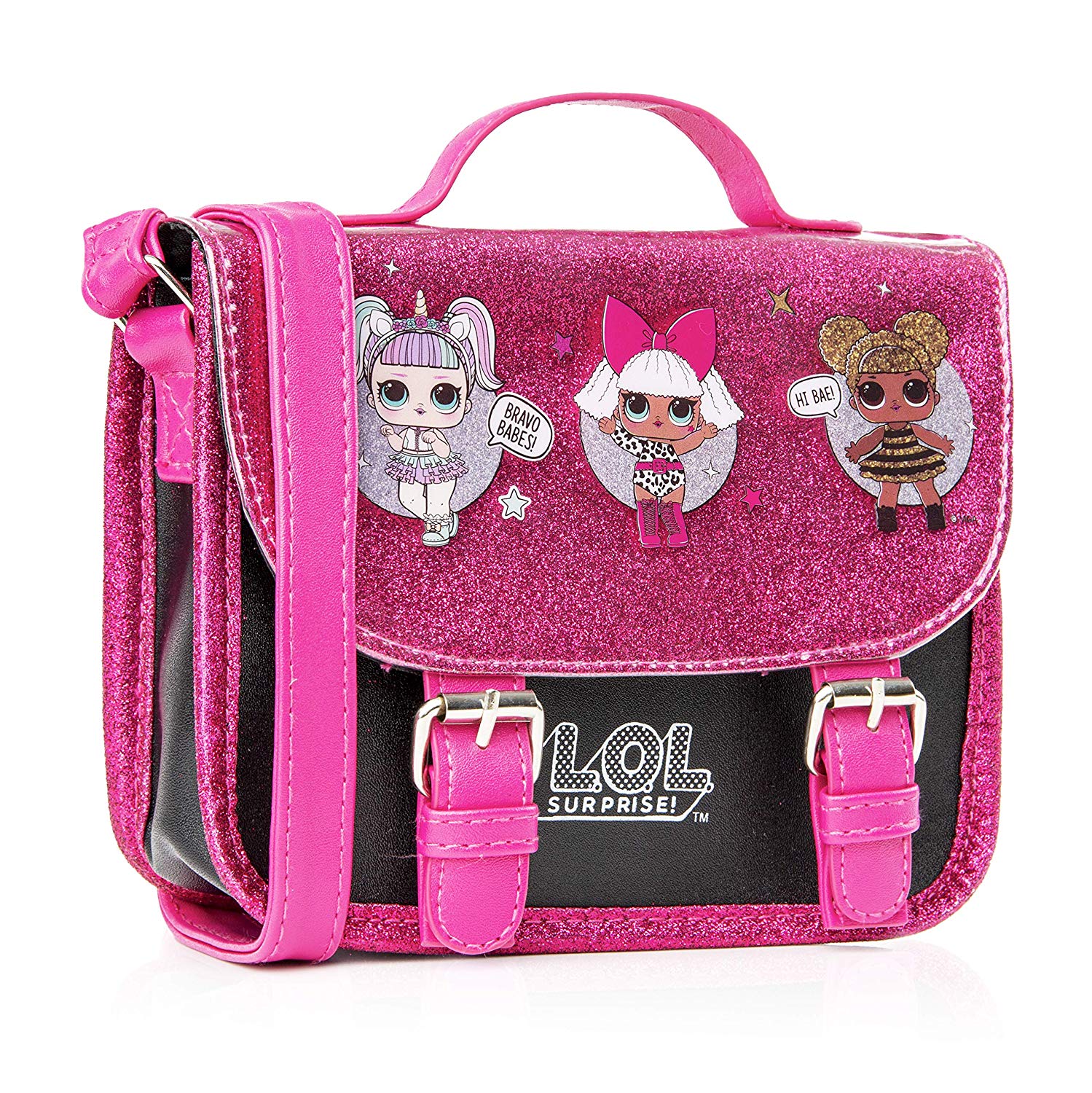 L.O.L. Surprise LOL Dolls Handbag For Girls Featuring Glitterati Doll Unicorn Diva Queen Bee Black Pink Kids Handbag Crossbody Children Cross Body Bag Fashion Shoulder Bags For Kids BigaMart