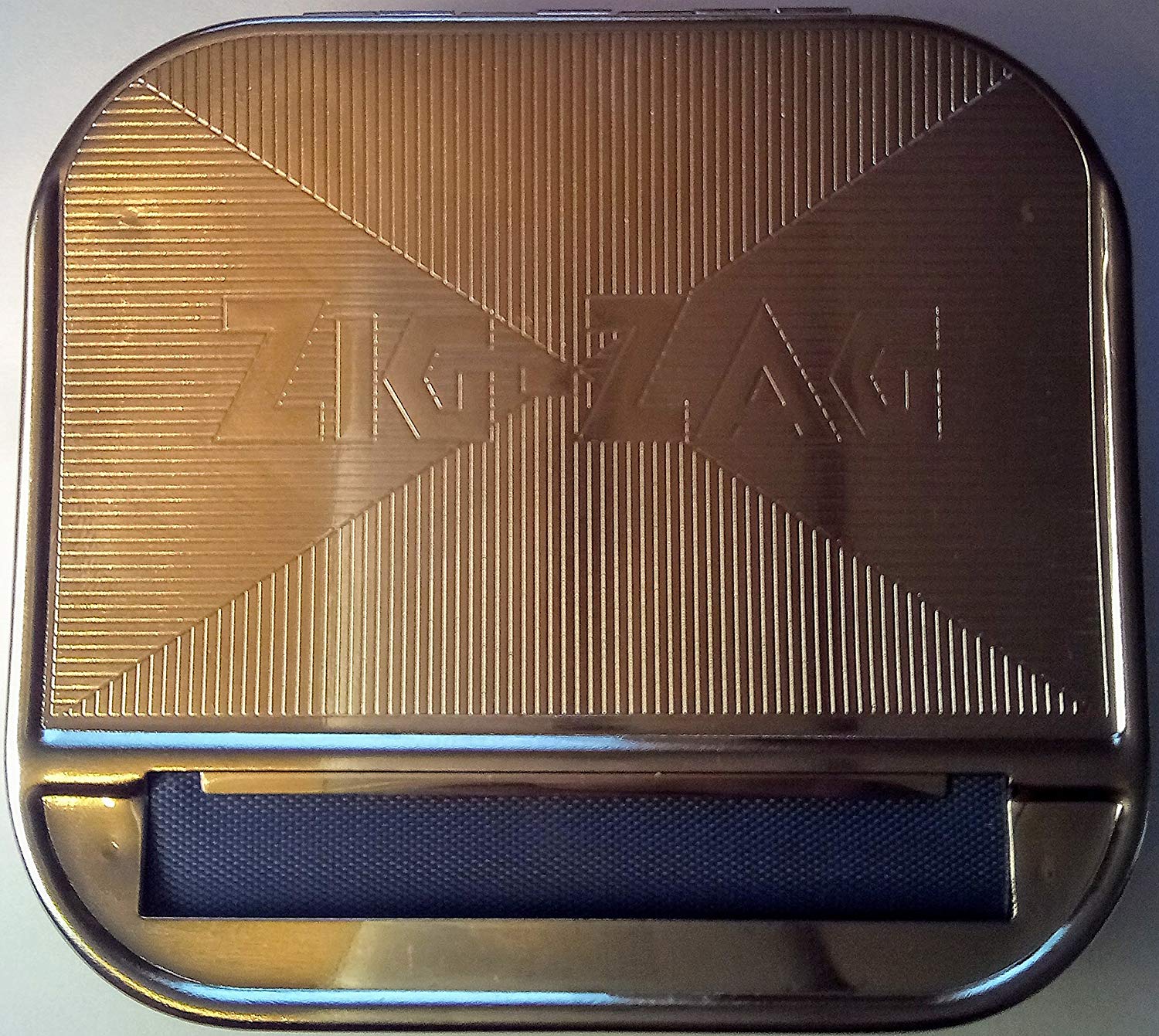 OCB 16925 Zigzag Rolling Box for the Perfect Cigarette Rolling Machine, Chrome, Silver, 8 x 8 x 2 cm