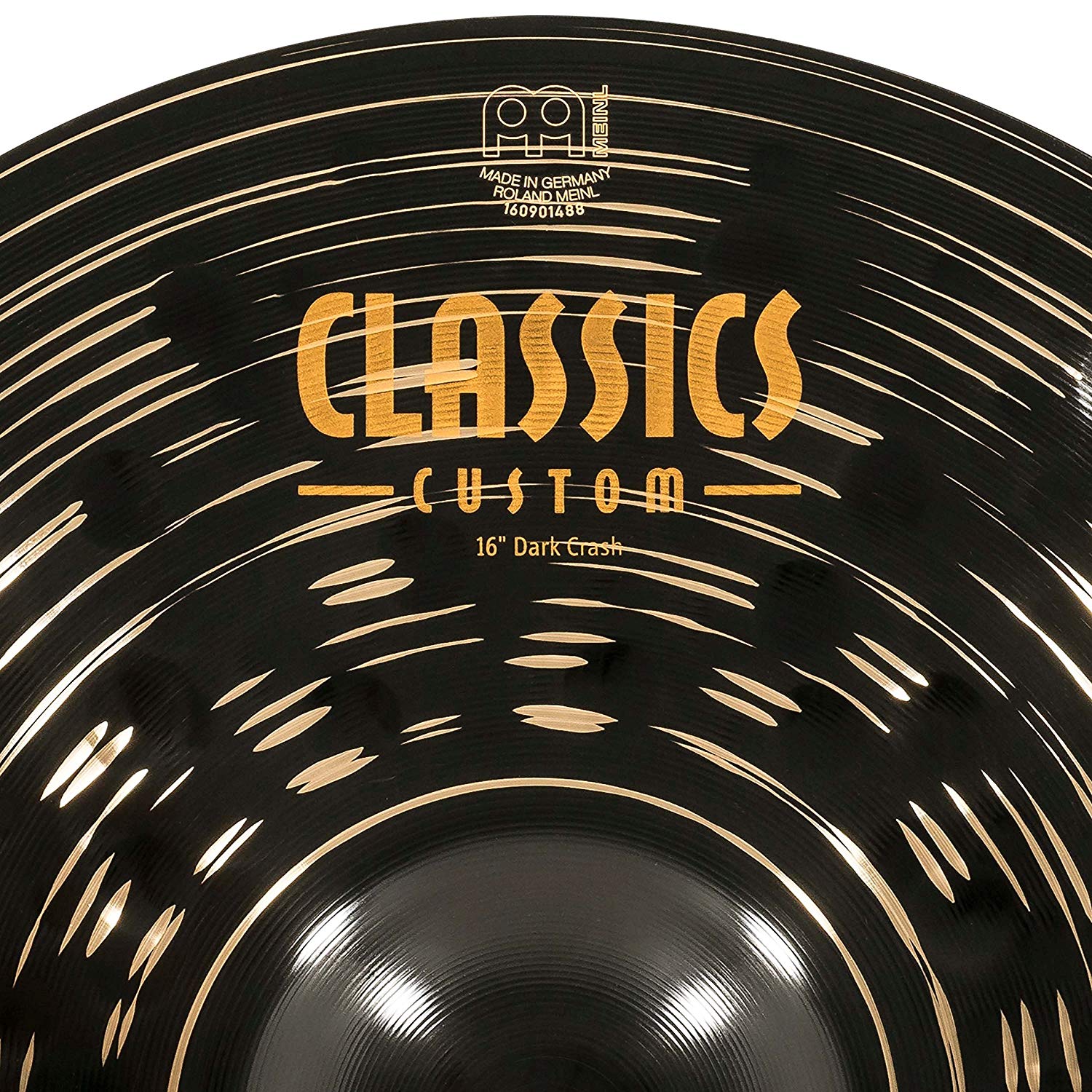 Meinl Cymbals Classics Custom Dark Crash Cymbal 16 inch (Video) for Drum Set (40,64cm) B12 Bronze, Dark Finish - Image 4