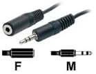 StarTech 6 ft 3.5mm Stereo Extension Audio Cable - M/F - 6ft stereo Extension Cable - 3.5mm audio - 6ft Stereo Audio Cable (MU6MF), Black