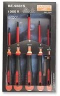 Bahco BE-9881S BAH9881S Insulated Ergo Screwdriver Set, 5 Piece SL/PH, Multi