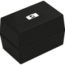 Q Connect Card Index Box, 5 x 3 Inches - Black