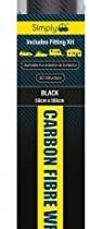 Simply CF-001 Vinyl Wrap Black Carbon Fibre 50 x 100cm, Carbon Wrap for Both Interior and Exterior of Vehicle, or Smartphones, tablets, Sat Navs, 3D Structure, Including Fitting Kit