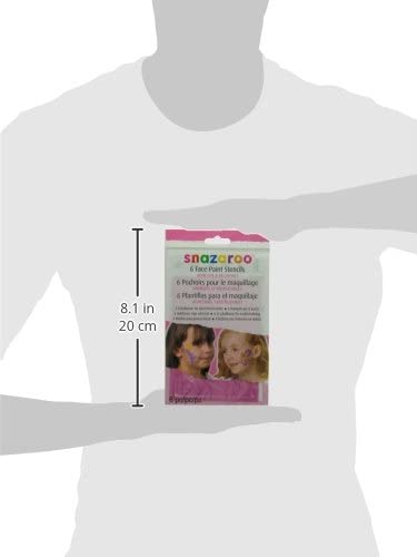 Snazaroo Re-usable Face Paint Fantasy Stencils, Pink, 6 Pcs, Unit - Image 3