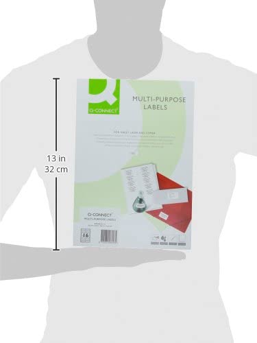 Q-Connect Multipurpose Labels 99.1x34mm 16 Per Sheet White (1600 Pack) KF26053, Pack of 100 - Image 3
