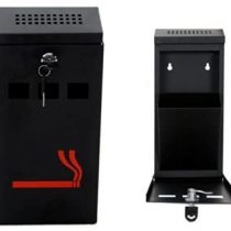 Wall Mounted Outdoor Ashtray Cigarette Ash Tray Galvanised Steel Bin Club Pub