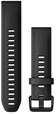 Garmin QuickFit 20 Watch Bands - White Silicone with Black Hardware, White with Black Hardware, 20mm - Image 4