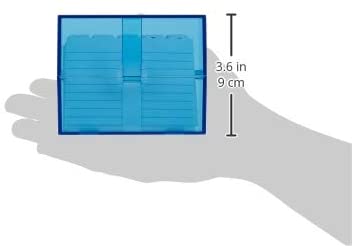 Wedo 2507303 card boxes DIN A7 transverse for about 200 cards (made of plastic translucent blue - Image 3
