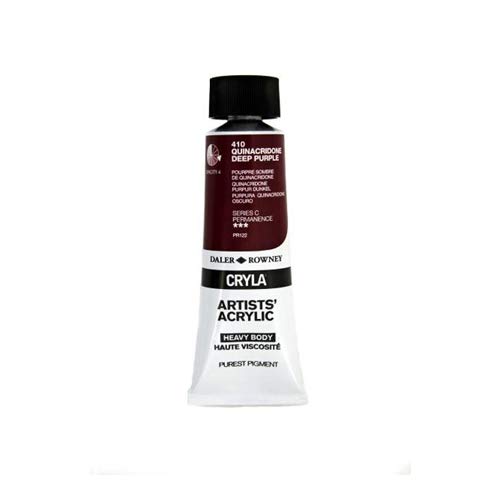 Daler-Rowney Cryla Acrylic 75 ml Quinacridone Deep Purple, Professional Artists, 75 ml (Pack of 1)