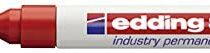 edding 8300 industry permanent marker - red - 10 pens - round nib 1.5-3 mm - for permanent marking on slightly oily and dusty surfaces