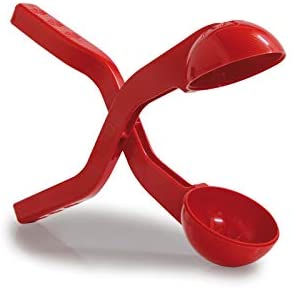 Jamara 460394, Snow Play Snowball Maker Scoop 38cm red, Form snowballs in seconds, Fluffy snowballs with 7 cm diameter