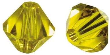 RAYHER Swarovski Polished Beads Crystal, Golden Yellow, 4 x 4 x 1.5 cm