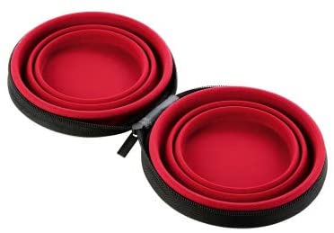 HUNTER Silicone Travel Bowl With Bag List, 750 ml, Red, Pack of 2 - Image 3