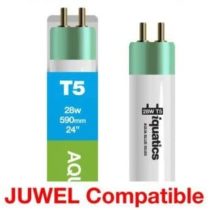 iQuatics Juwel Compatible Aquarium Fluorescent Light Bulb T5 (Single), Aqua Blue 50:50, 28w 590mm 24"