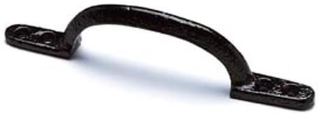 Merriway® BH00060 Hotbed D Steel Handle, 150 mm (6 inch) Black Japanned - Pack of 2 Pieces, 17 x 9.8 x 1.8 cm