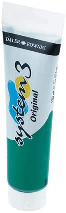 Daler-Rowney System3 Acrylic Paint, Plastic Tube, 5.07oz - 150 ml, Titanium White, 150 ml (Pack of 1)