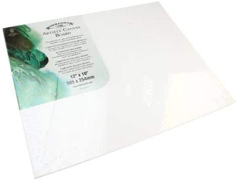 Winsor 6224112 14 X 10-Inch Canvas Board, White, 14 inches x 10 inches