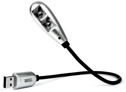 Mighty Bright 2 LED USB Light, Silver, 2-LED