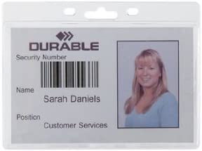 Durable 999108012 Enclosed Proximity Card Holder without Clip (Pack of 50), Transparent