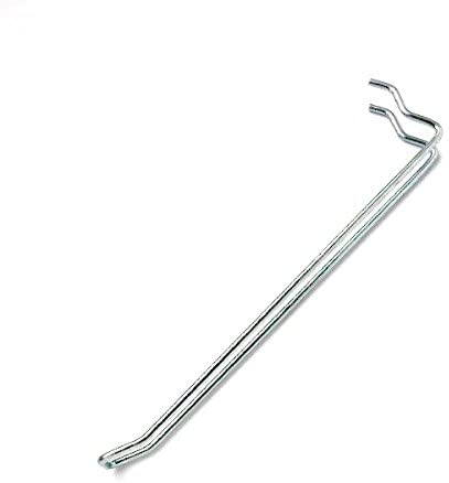 Merriway BH01903 (10 Pcs) 100 mm (4 Inch) Looped Pegboard Hook Bright Zinc Plated - Pack of 10 Pieces