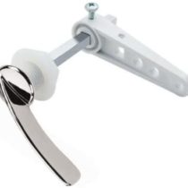 Merriway BH05645 Chrome Plated Replacement Metal Handle For Toilet WC Cistern, White