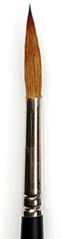 Winsor & Newton Size 8 Artists Watercolour Sable Pointed Round Brush, Transparent, Spitz & Rundpinsel Nr. 8 - 4,9mm - kurzer Stiel