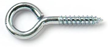 Merriway BH00106 (12 Pcs) Zinc Plated Screw-In Eye Steel, 55 mm (2.1/8 inch) - Pack of 12 Pieces