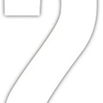 Merriway BH04097 White Vinyl Stick-On Wheelie Bin Post Box Crate Dust Bin Numerals 75 mm (3 Inch) Number 2 - Pack of 4