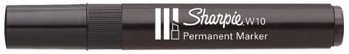 Sharpie W10 Permanent Markers, Black, 1 count (Pack of 5) - Image 2