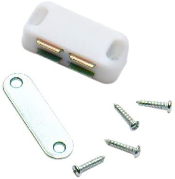 Merriway BH00073 (12 Pcs) White Magnetic Cupboard Door Catches