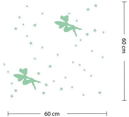 Walplus Glow in Dark Fairy Wall Sticker, Vinyl Multi-Colour, 21 x 14.8 x 5 cm - Image 2