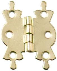 Merriway® BH01755 (4 Pcs) EB Butterfly Decorative Box Hinges, Brass Plated, 40mm (1.1/2 inch) - Pack of 4 Pieces