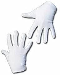 P'tit Clown, 68151 Pair of Short Gloves, White Short Gloves, Fancy Dress Accessory, Waiter, Santa Claus, Adult, White - Image 2