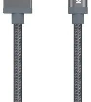Kanexan Apple Certified Lightning to USB Cable with DuraBraid Fibre - Silver, 15 cm