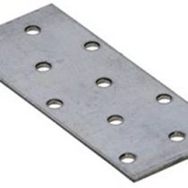 Pack of 10 pcs. 80 x 40 x 2mm Flat Connecting Mending Perforated Plate Brace Bracket Timber Fixing Joining Repair Connector, Galvanised